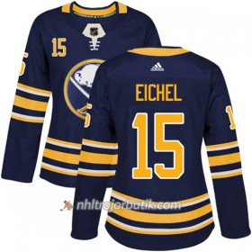 Dame Ishockey Buffalo Sabres Tröja Jack Eichel 15 Adidas 2017-2018 Marinblå Authentic